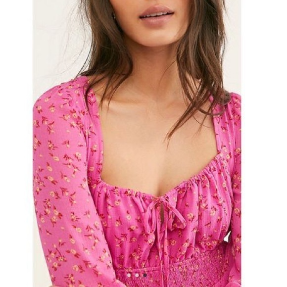 FREE PEOPLE PRINTED LOLITA TOP WORN TWICE XSMALL FITS XS/SMALL - Picture 3 of 3